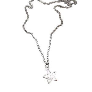 CYBER Y2K STAR SWIRL CHAIN NECKLACE